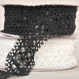 Embroidered trim with sequins