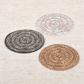 MOTIF CERCLES PERLES THERMOCOLLANT