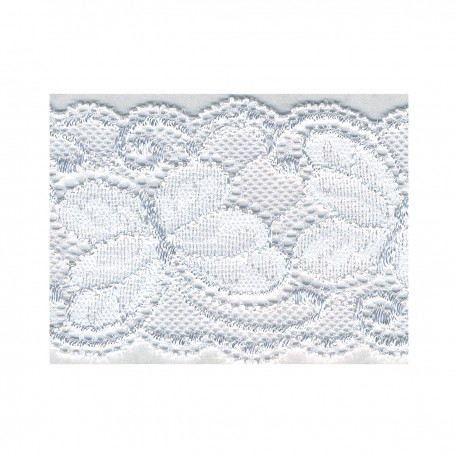 1 m elastic lace border - Stephanoise-Mediac - 55 mm wide - black