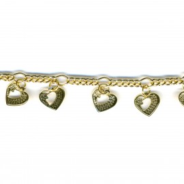 HEARTS SEQUINS ON CHAIN